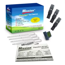   MISSION lipid panel teszt 3 az 1ben (teszt + kapilláris cső) 25db/doboz