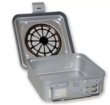 Asepta sterilizáló doboz 28,5x28,5x10 cm  szürke