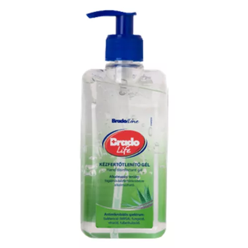 Fertőtlenítő BRADOLIFE GÉL 500 ml nyomókupakos kézfertőtlenítő - Illat aloe