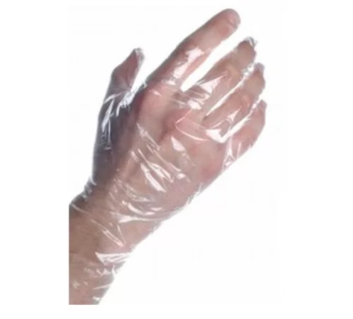 Fólia kesztyű polyetylen 100 db - Méret L/XL