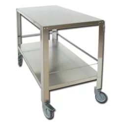 Rozsdamentes műszer asztal 2 polcos  120 x 65 x h 95 cm