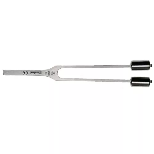 RIESTER fülorrgégészeti hangvilla bilinccsel - Méret acél C 128Hz