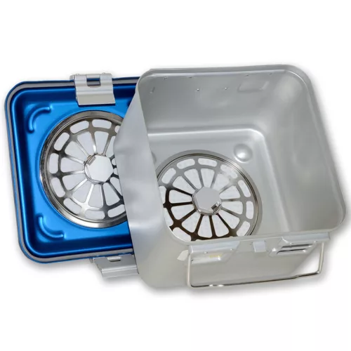 Sterilizáló doboz ASEPTA kék 28,5x28x20 cm  2 filterrel