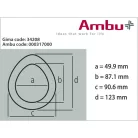 Lélegeztető ballon felnőtt AMBU MARK 4 egyutas 5ös maszkkal, rezervoárral - Termék 3/4-es maszk