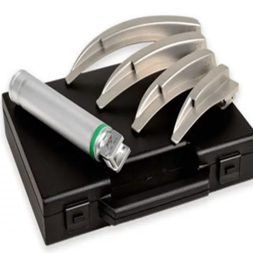 Laryngoscop szet GIMA GREEN F.O.LED ADULT SET 4 részes MCINTOSH 1234  3.5 V  40.000 lux