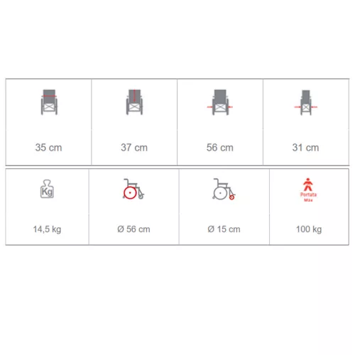 KIDDY gyermek kerekesszék 35cm/100kg