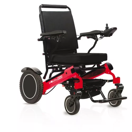 MOBILITY 850 mozgássérült elektromos kerekesszék  joystikkal – piros
