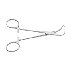   AESCULAP BACKHAUS kendő fogó  hajlított  hegyes  13.5 cm  BF433R