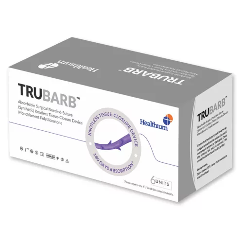 TRUBARB felszívodó varrat tűvel 3/0 fékör 1/2 tű 26mm  45cm  lila 6 db