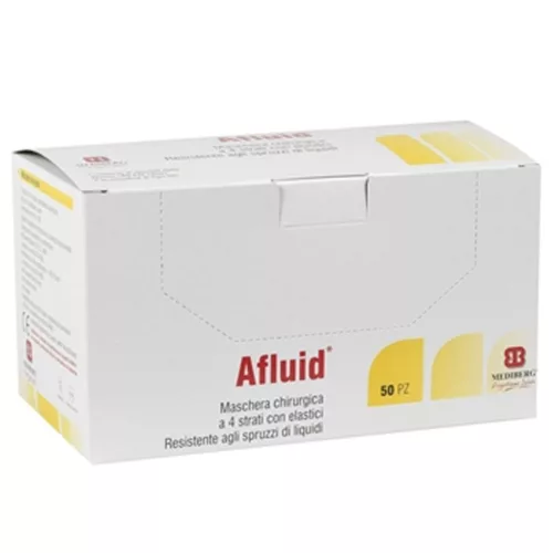 AFLUID® 98% gumis sebészi szájmaszk  4 rétegű KÉK