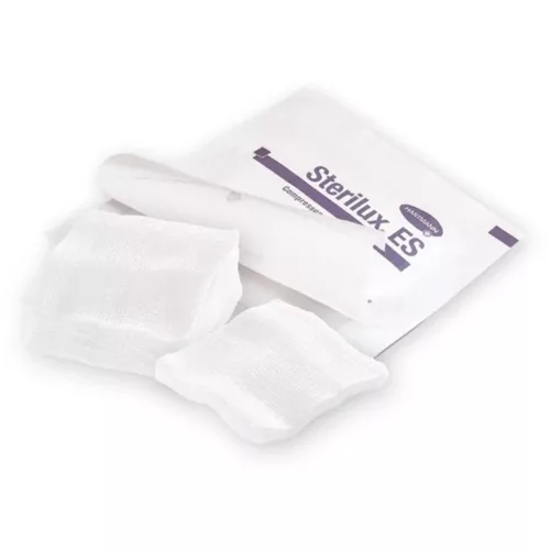 Sterilux ES 10x10cm, 8rtg steril hajtogatott mull lap 2 lap/csomag