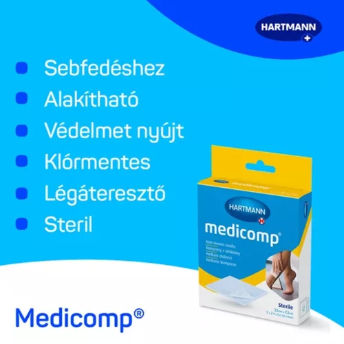 Medicomp flísz st. sebfedő 10x10cm  10db