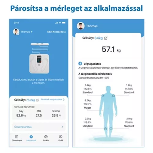 Viatom P1 okos testanalizáló személymérleg