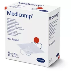   Medicomp flisz STERIL ,4 rétegű sebfedő 10x10cm 2db/csomag