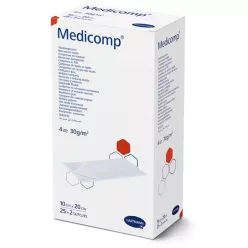   Medicomp flisz STERIL, 4 rétegű sebfedő 10x20cm 2db/csomag