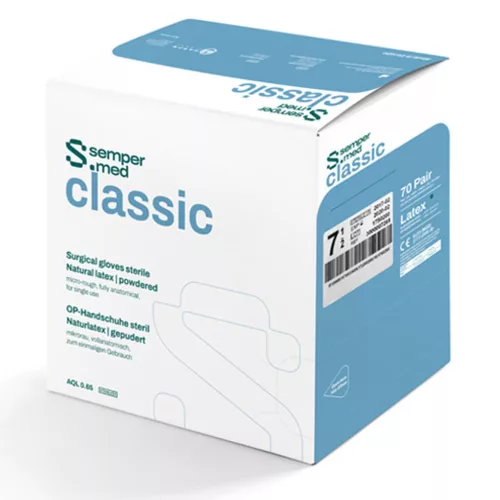 Sempermed classic steril púderes latex kesztyű - Méret 6,5-ös