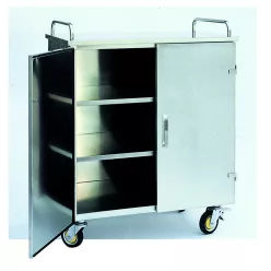  Rozsdamentes steril konténer szállító kocsi - Méret 112x67x132 - 9 modul