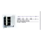 Rozsdamentes steril konténer szállító kocsi - Méret 112x67x132 - 9 modul