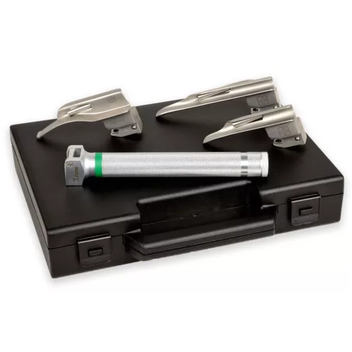 Laryngoscop szet gyerek 3 lapoccal  Miller 01, Mc Intosh 0  F.O száloptikás
