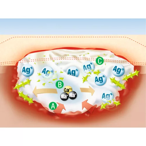 SUPRASORB A+Ag kálciumalginát ezüsttel 5 x 5cm