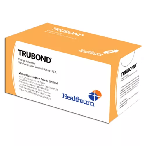 Trubond nem felszívódó varrófonal 3/0, 3/8as tűvel 16mm 38 cm zöld
