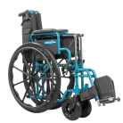 AEGEUS 24' erősített vázú kerekesszék tolókar fékkel 125kgig - Méret 52cm