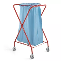Szennyesgyűjtő kocsi króm, fix  120l