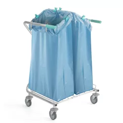 Szennyesgyűjtő kocsi DUPLA  2x120l