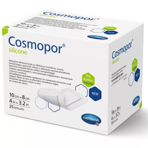 Cosmopor silicone szigetkötszer szilikonréteggel 10x8 cm