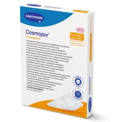   Cosmopor transparent steril filmkötszer sebpárnával 5x7,2cm 5 db/doboz