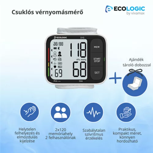 Csuklós vérnyomásmérő – EcoLogic