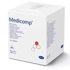   Medicomp flísz sebfedő, 4 rétegű, NEM STERIL, 10x10cm 100db