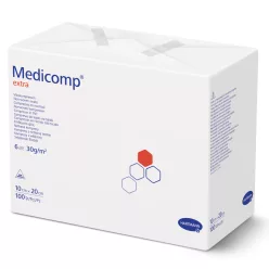   Medicomp Extra flísz sebfedő, 6rtg, nem steril, 10x20cm 100 db