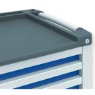 COMPACT medikai kocsi, 5 fiókos  kék 65,4 x 60,5 x 97,5 cm