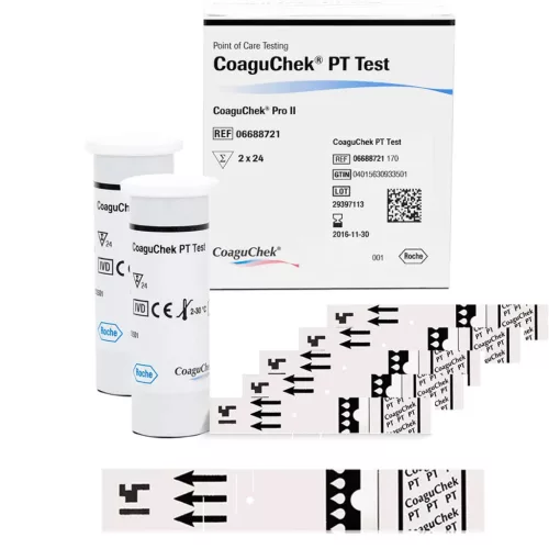 CoaguChek Pro II System  INR meghatározó kislabor készülék - Termék CoaguChek PT teszt 2x24db