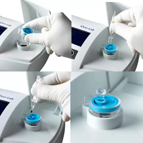 QuoLab™ HbA1c szint mérő kislabor készülék