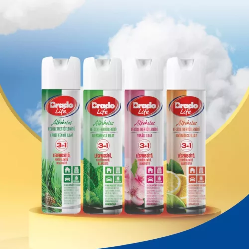 Bradolife felületfertőtlenítő és légfrissítő 300ml virág