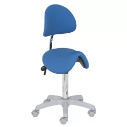 Nyeregszék háttámlával acél lábazat 5777 cm