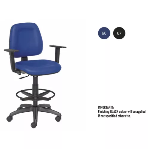 Magas állású operációs szék lábgyűrűvel, kartámlával 6080 cm
