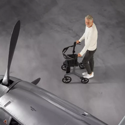 DRIVE AeroWalk Carbon prémium rollátor  SZÜRKE