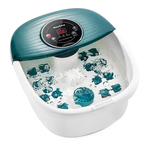 Naipo MaxKare SPA18 – Lábfürdő masszírozó melegítő funkcióval –otthoni pedikűrrel (zöld)