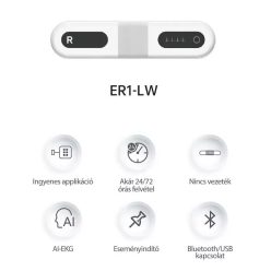   Viatom ER1-LW 24 órás EKG Holter rögzítő Mobil EKG Holter