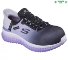 Skechers TILIDO - OMBRAY S1 PL SR ESD fekete/lila női cipő,  munkacipő 36-41