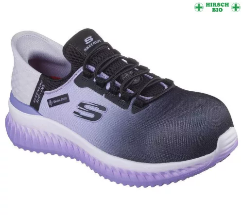 Skechers TILIDO - OMBRAY S1 PL SR ESD fekete/lila női cipő,  munkacipő 36-41