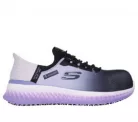 Skechers TILIDO - OMBRAY S1 PL SR ESD fekete/lila női cipő,  munkacipő 36-41