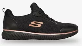 Skechers fekete arany női cipő, munkavédelmi 35-42