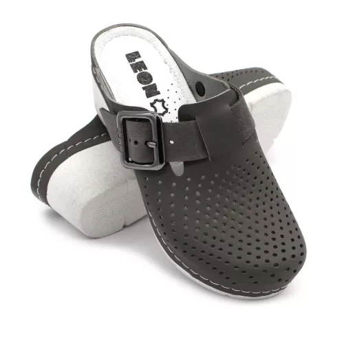 Leon Comfortstep 1100 szürke bőr női klumpa 36-41