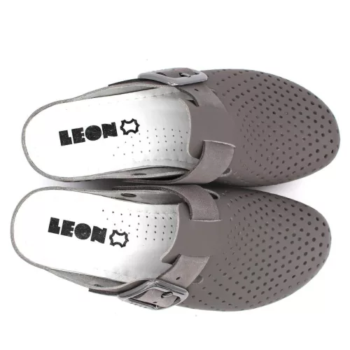 Leon Comfortstep 1100 szürke bőr női klumpa 36-41