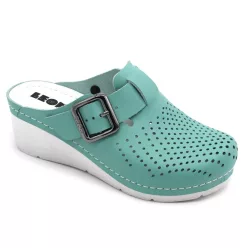 Leon Comfortstep 1100 türkiz bőr női klumpa 36-41