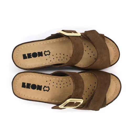 Leon Comfortstep 1110 barna női bőr papucs 36-41